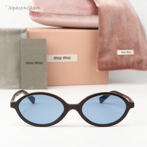 Miu Miu REGARD Men Sunglasses Moka Blue MU04ZS 22C60O NEW AUTHENTIC